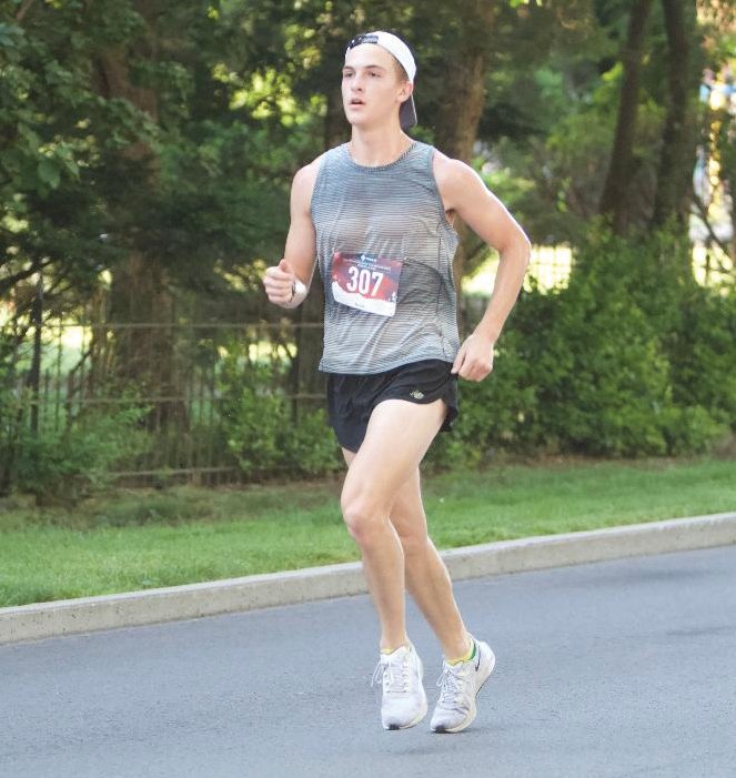 Timothy Lueking competes in the Strawberry Festival 5K.